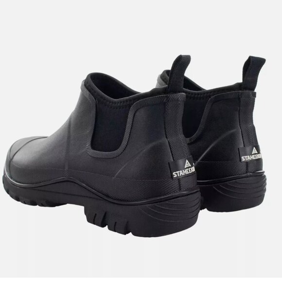 Staheekum Men's Ankle Rain Boots - BLACK Size 11 - Picture 3 of 6
